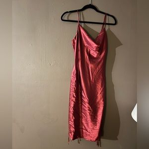 Cowl neck stain dress